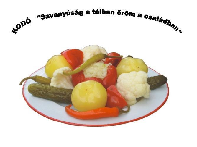 Válogatott savanyúság a tányéron